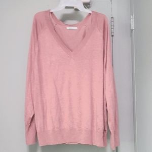 Soft Pink Plus-Sized Sweater